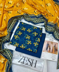 ✨ Zesh ✨ 3 Piece unstitched Suit Zesh Summer Lawn Collection 2025