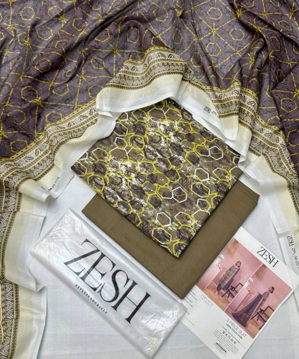 ✨ Zesh ✨ 3 Piece unstitched Suit Zesh Summer Lawn Collection 2025