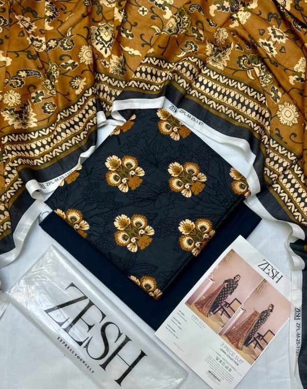 ✨ Zesh ✨ 3 Piece unstitched Suit Zesh Summer Lawn Collection 2025