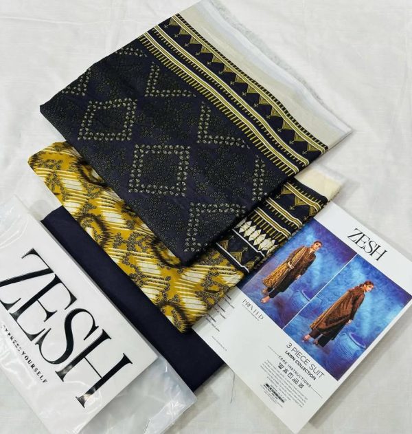 ✨ Zesh ✨ 3 Piece unstitched Suit Zesh Summer Lawn Collection 2025