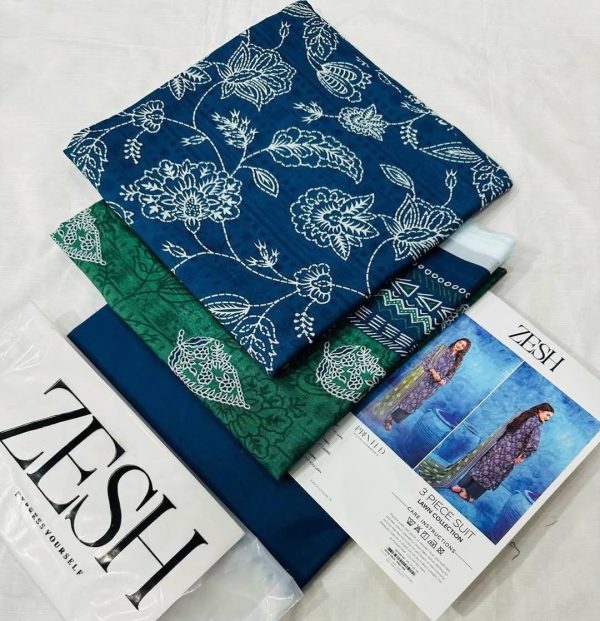 ✨ Zesh ✨ 3 Piece unstitched Suit Zesh Summer Lawn Collection 2025