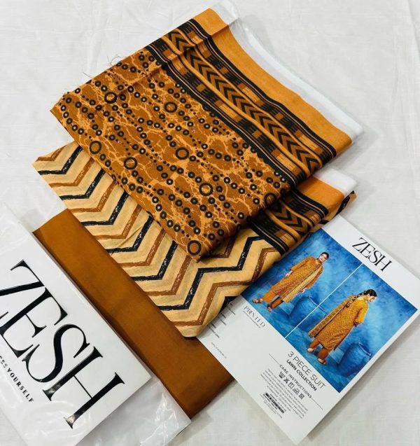 ✨ Zesh ✨ 3 Piece unstitched Suit Zesh Summer Lawn Collection 2025