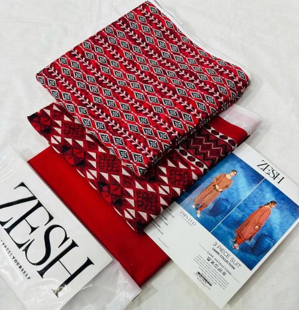 ✨ Zesh ✨ 3 Piece unstitched Suit Zesh Summer Lawn Collection 2025