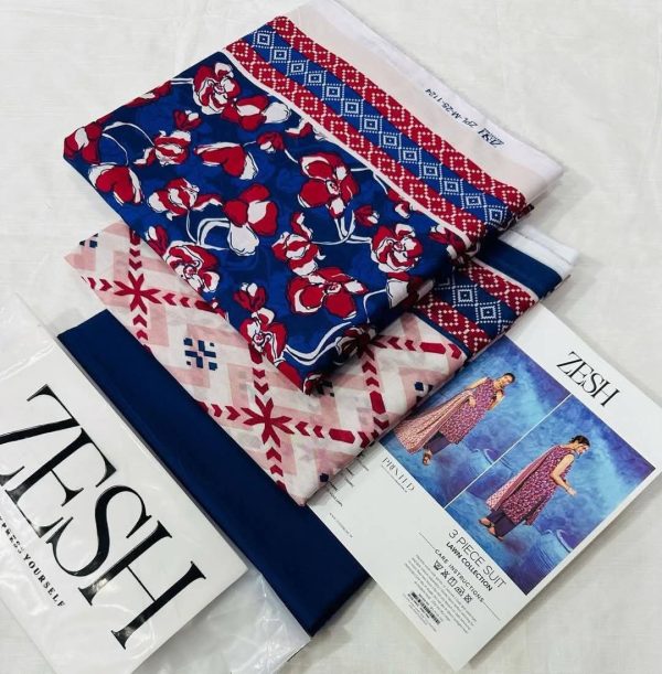 ✨ Zesh ✨ 3 Piece unstitched Suit Zesh Summer Lawn Collection 2025
